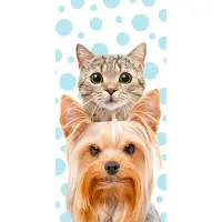 SimbaShop Cat & Dog Strandlaken - 70 x 140 cm - Katoen