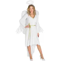 Dressforfun Vrouwenkostuum sexy X-Mas Angel M - verkleedkleding kostuum halloween verkleden feestkleding carnavalskleding carnaval feestkledij partykleding - 300431