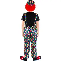 Dressforfun - Herenkostuum clown August L - verkleedkleding kostuum halloween verkleden feestkleding carnavalskleding carnaval feestkledij partykleding - 300830