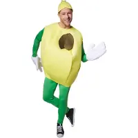 Dressforfun Kostuum citroen XL - verkleedkleding kostuum halloween verkleden feestkleding carnavalskleding carnaval feestkledij partykleding - 301639