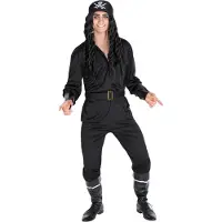 Dressforfun - Herenkostuum piraat Stoppelbaard L - verkleedkleding kostuum halloween verkleden feestkleding carnavalskleding carnaval feestkledij partykleding - 300708