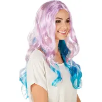 Dressforfun - Vrouwenpruik fashion pastel - verkleedkleding kostuum halloween verkleden feestkleding carnavalskleding carnaval feestkledij partykleding - 301112