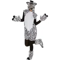 Dressforfun - Kostuum zebra L - verkleedkleding kostuum halloween verkleden feestkleding carnavalskleding carnaval feestkledij partykleding - 300891