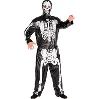 Dressforfun - mannenkostuum Skeleton M - verkleedkleding kostuum halloween verkleden feestkleding carnavalskleding carnaval feestkledij partykleding - 300094