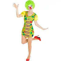 Dressforfun - Vrouwenkostuum clown Jekaterina L - verkleedkleding kostuum halloween verkleden feestkleding carnavalskleding carnaval feestkledij partykleding - 300825