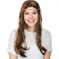 Dressforfun - Pruik dame uit het stenen tijdperk - verkleedkleding kostuum halloween verkleden feestkleding carnavalskleding carnaval feestkledij partykleding - 300722