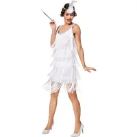 Dressforfun - Vrouwenkostuum charleston diva XXL - verkleedkleding kostuum halloween verkleden feestkleding carnavalskleding carnaval feestkledij partykleding - 301589
