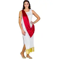 Dressforfun - vrouwenkostuum Olympische godin Aphrodite M - verkleedkleding kostuum halloween verkleden feestkleding carnavalskleding carnaval feestkledij partykleding - 300319