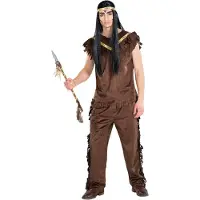 Dressforfun - herenkostuum indiaan Cherokee XL - verkleedkleding kostuum halloween verkleden feestkleding carnavalskleding carnaval feestkledij partykleding - 300654