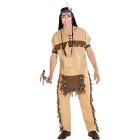 Dressforfun - herenkostuum indiaan Black Hawk S - verkleedkleding kostuum halloween verkleden feestkleding carnavalskleding carnaval feestkledij partykleding - 300604