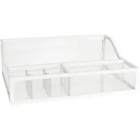 Gerimport Make-up organizer/opberger 5-vaks 26 x 19 cm van glas - Make-up dozen