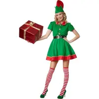 Dressforfun Vlijtige kerstelf XL - verkleedkleding kostuum halloween verkleden feestkleding carnavalskleding carnaval feestkledij partykleding - 302761