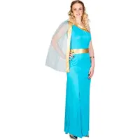 Dressforfun - Vrouwenkostuum Griekse koningin Helena M - verkleedkleding kostuum halloween verkleden feestkleding carnavalskleding carnaval feestkledij partykleding - 300395