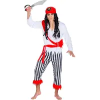 Dressforfun - herenkostuum piraat kapitein eenogige Hendrik L - verkleedkleding kostuum halloween verkleden feestkleding carnavalskleding carnaval feestkledij partykleding - 300703