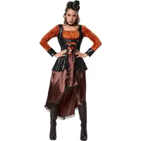 Dressforfun - Steampunk prinses XL - verkleedkleding kostuum halloween verkleden feestkleding carnavalskleding carnaval feestkledij partykleding - 302323