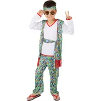 Dressforfun - Jongenskostuum Hippieboy 104 (3-4y) - verkleedkleding kostuum halloween verkleden feestkleding carnavalskleding carnaval feestkledij partykleding - 300911