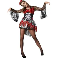 Dressforfun - Griezelige danseres XL - verkleedkleding kostuum halloween verkleden feestkleding carnavalskleding carnaval feestkledij partykleding - 302003