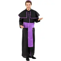 Dressforfun Herenkostuum priester Benedictus L - verkleedkleding kostuum halloween verkleden feestkleding carnavalskleding carnaval feestkledij partykleding - 300280