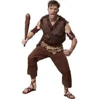 Dressforfun - Clanchef uit het stenen tijdperk M - verkleedkleding kostuum halloween verkleden feestkleding carnavalskleding carnaval feestkledij partykleding - 302764