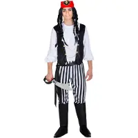 Dressforfun - Herenkostuum piraat Captain Stijfbeen L - verkleedkleding kostuum halloween verkleden feestkleding carnavalskleding carnaval feestkledij partykleding - 300698