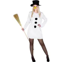 Dressforfun - Kostuum sneeuwvrouw L/XL - verkleedkleding kostuum halloween verkleden feestkleding carnavalskleding carnaval feestkledij partykleding - 300461