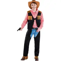 Dressforfun - Herenkostuum cowboy Matthew XL - verkleedkleding kostuum halloween verkleden feestkleding carnavalskleding carnaval feestkledij partykleding - 300567