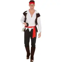 Dressforfun - Herenkostuum piraat kapitein Ringbaard XL - verkleedkleding kostuum halloween verkleden feestkleding carnavalskleding carnaval feestkledij partykleding - 300775