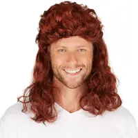 Dressforfun - Herenpruik vooraan kort, achteraan lang - verkleedkleding kostuum halloween verkleden feestkleding carnavalskleding carnaval feestkledij partykleding - 301111