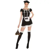 Dressforfun - vrouwenkostuum sexy kamermeisje L - verkleedkleding kostuum halloween verkleden feestkleding carnavalskleding carnaval feestkledij partykleding - 301057