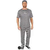 Dressforfun - Gevangene M - verkleedkleding kostuum halloween verkleden feestkleding carnavalskleding carnaval feestkledij partykleding - 301460