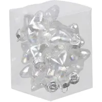 Othmar decorations Kersthangers -sterren - 12x -parelmoer - 4 cm - Kersthangers