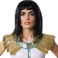 Dressforfun - Pruik Cleopatra kort - verkleedkleding kostuum halloween verkleden feestkleding carnavalskleding carnaval feestkledij partykleding - 300711