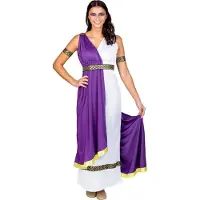 Dressforfun - Vrouwenkostuum Olympische godin Minerva M - verkleedkleding kostuum halloween verkleden feestkleding carnavalskleding carnaval feestkledij partykleding - 300387