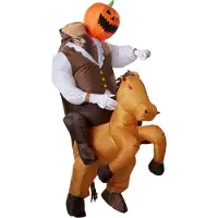 Dressforfun - Opzitkostuum hoofdloze ruiter - verkleedkleding kostuum halloween verkleden feestkleding carnavalskleding carnaval feestkledij partykleding - 302356