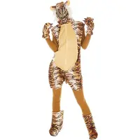Dressforfun Kostuum tijger XL - verkleedkleding kostuum halloween verkleden feestkleding carnavalskleding carnaval feestkledij partykleding - 300865