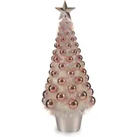 Krist+ kunst kerstboom - klein - roze - 37,5 cm - Kunstkerstboom