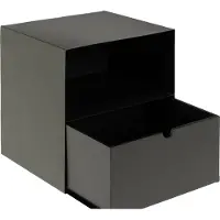 XL mobler basic Box Nachtkastje B 30 cm - Zwart