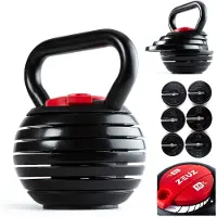 ZEUZ Verstelbare Kettlebell tot 18 KG – Fitness Sport Set – Conditie & Krachttraining – Halters - Gietijzer