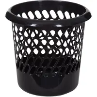 Whitefurze Papierbak/prullenbak - 25 liter - Kunststof - Zwart - 30 x 28 cm - Prullenmanden