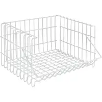 Metaltex bernina draadmand stapelbaar 34x27x20 cm wit
