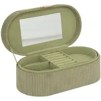 Atmosphera Groen sieraden bakje met spiegeltje Atmosphera