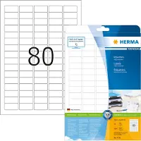 Herma Etiketten 4336 Klevend A4 Wit 3,56 x 1,69 cm 25 Vellen à 80 Etiketten