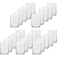 Trend Candles Theelichthouder - 25x - transparant - glas - hoog model - 5,5 x 6,5 cm - Glazen kaarsenhouders - Woondecoraties
