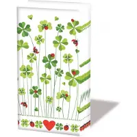 Ambiente - Papieren zakdoeken - Good luck - 6 pakjes = 60 zakdoeken - Klaver 4 - Lieveheersbeestje - Tafeldecoratie - Geluk - Aardigheidje - Bedankje - Geschenkenlaantje