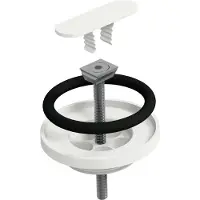 Clou First Afvoerplug En Niet-afsluitbare Sifon Aansluiting - Mat Wit - Messing - 8717462011964 - Wastafels, Afvoerpluggen