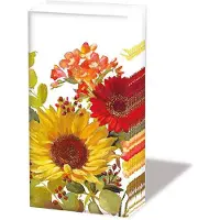 Ambiente - 6 Pakjes zakdoeken - Sunny Flowers Cream