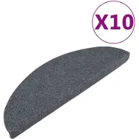 vidaXL Trapmatten zelfklevend 10 st 56x17x3 cm grijs
