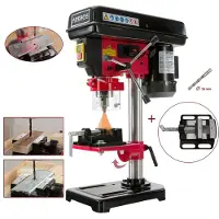 Arebos kolomboormachine Geïntegreerde positielaser 500 W tot 2500 t/min, 5-trapsboordiepte, instelbare dieptestop, kantelbare/draaibare en in hoogte verstelbare boortafel)