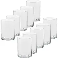 Trend Candles Theelichthouder - 10x - transparant - glas - hoog model - 5,5 x 6,5 cm - Glazen kaarsenhouders - Woondecoraties