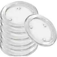 Trend Candles Ronde kaarsenhouder/kaars onderzetter - 20x - glas - 14 cm - voor stompkaarsen tot Dia 12 cm
